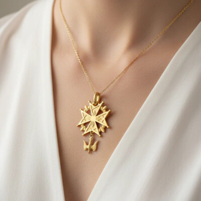 Huguenote 19 mm Or Jaune 750/1000