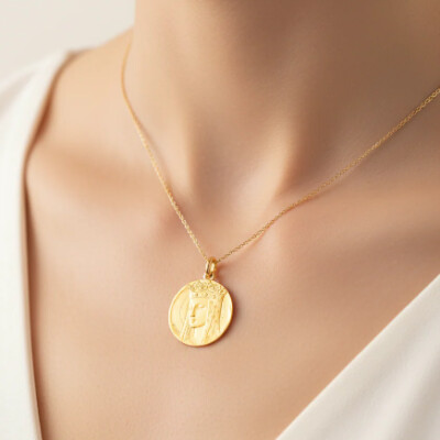 Vierge aux Etoiles 18 mm Or Jaune 750/1000