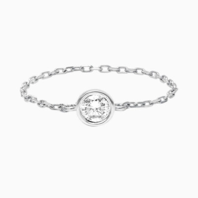 Bague Magic Touch chaîne solitaire