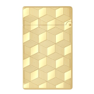 Briquet Guilloché doré