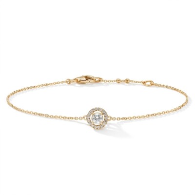 Bracelet chaîne diamant rond pavé