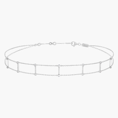 Choker barres diamants