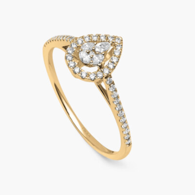 Bague Union Poire Diamants