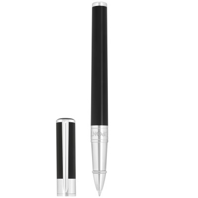 Rollerball S.T. Dupont D-Initial finition chrome noir