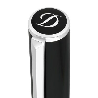 Rollerball S.T. Dupont D-Initial finition chrome noir