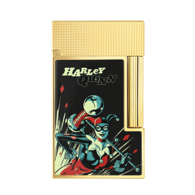 Briquet Laqué Harley QuinnDC COMICS doré