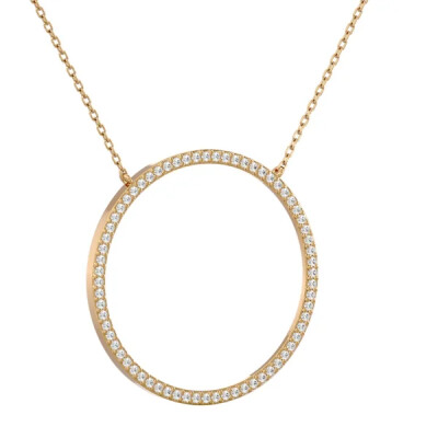 Collier cercle en or gris 18 carats et diamants naturel