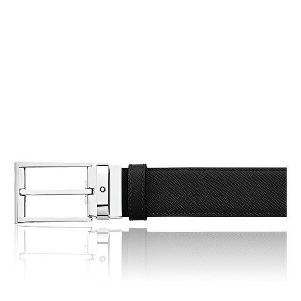 Ceinture Montblanc reversible noire et indigo