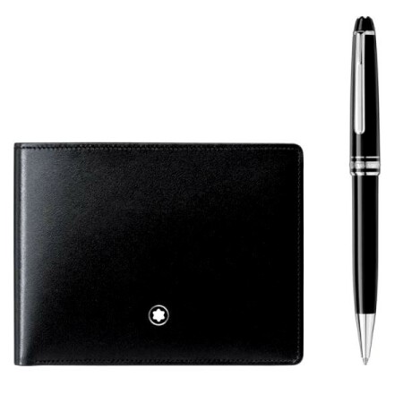 Coffret Montblanc Meisterstück stylo bille Classique et portefeuille