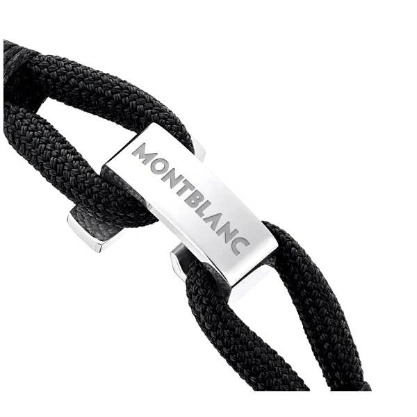 Bracelet Montblanc Wrap Me en nylon noir et acier