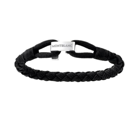 Bracelet Montblanc Wrap Me en nylon noir et acier