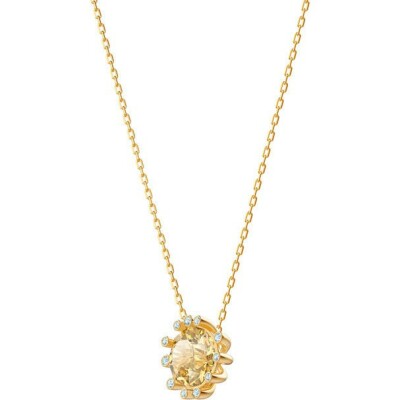 Pendentif Swarovski Olive, multicolore, métal doré