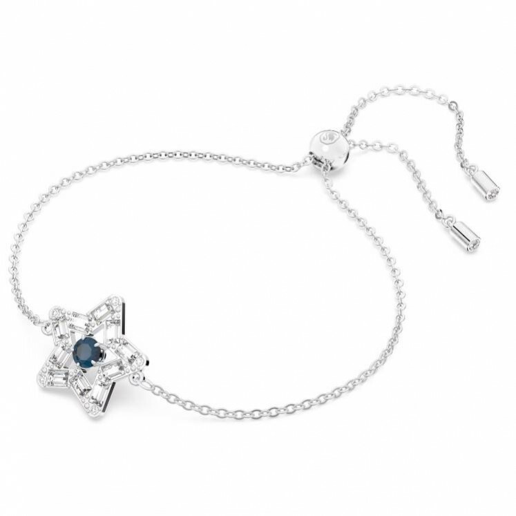 Bracelet Stella Tailles variées, Étoile, Bleu, Métal rhodié