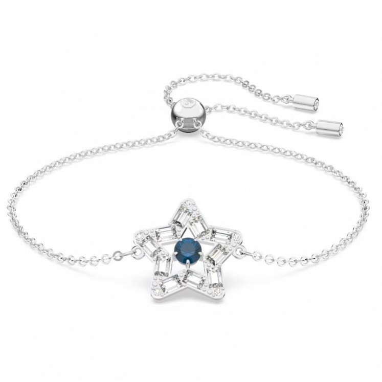 Bracelet Stella Tailles variées, Étoile, Bleu, Métal rhodié
