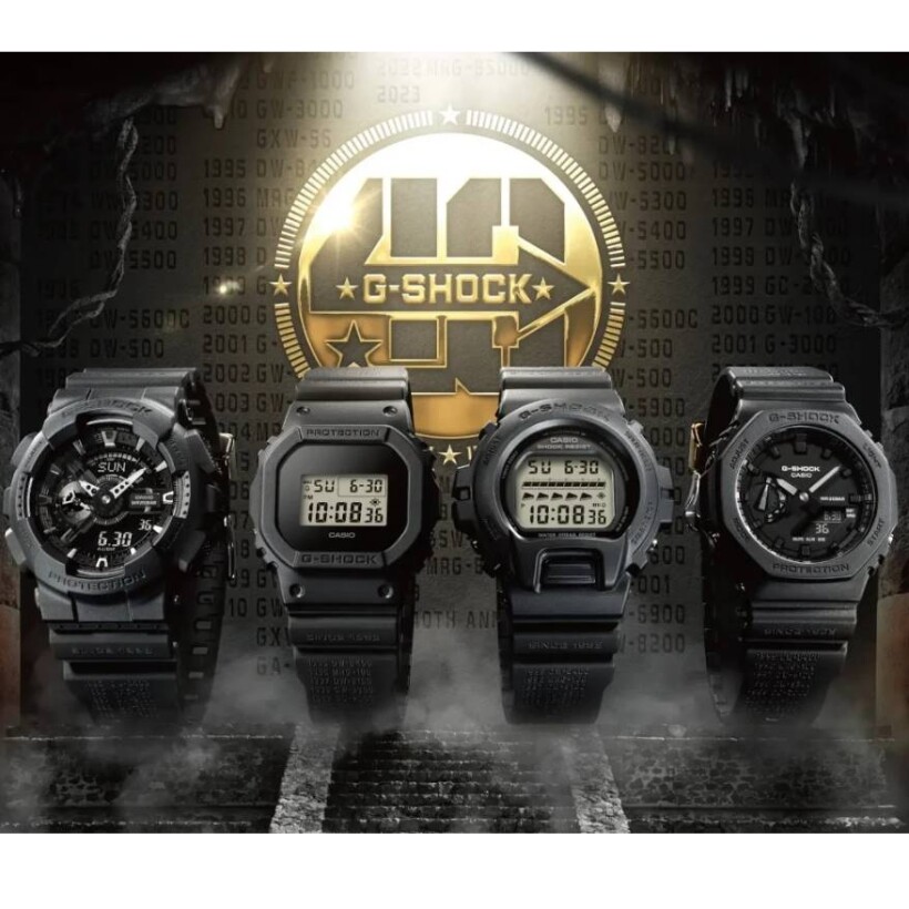 Montre G-Shock Remaster Black Series 40e anniversaire DWE-5657RE-1ER