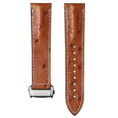 Bracelet montre HAMILTON Jazzmaster cuir marron – 22 mm