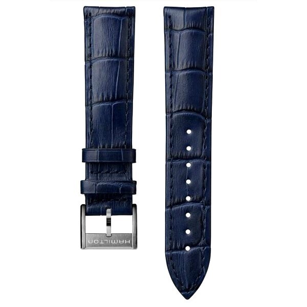 Bracelet montre Hamilton Jazzmaster cuir bleu – 20 mm
