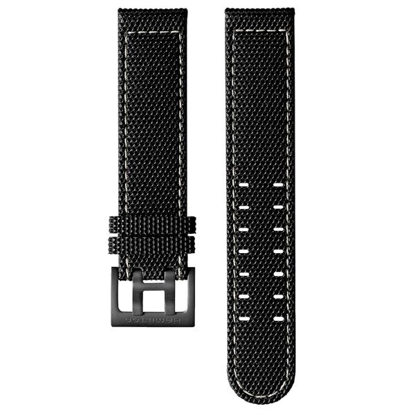 Bracelet Montre Hamilton Khaki field cuir noir