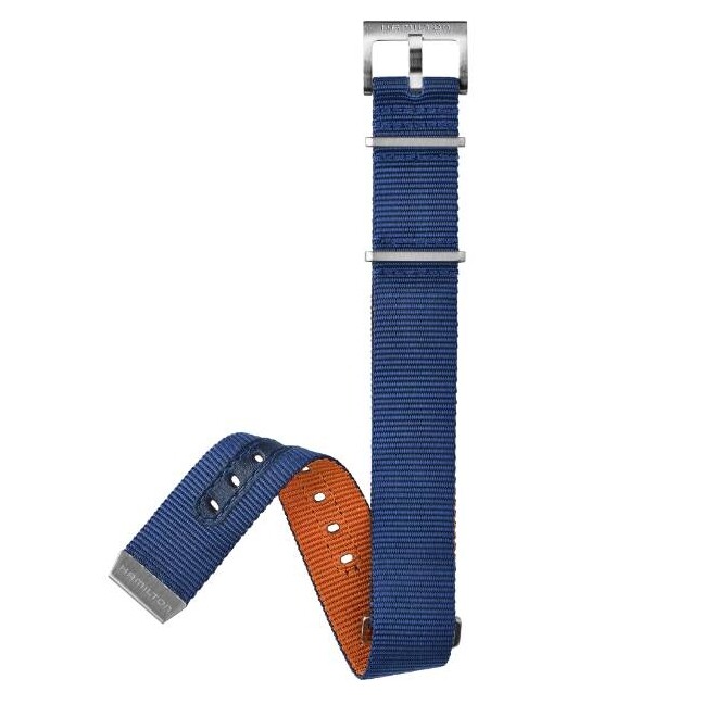 Bracelet montre Hamilton Khaki Navy Blue strap 20 mm - H6008231071