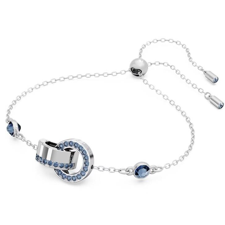Bracelet Hollow Boucle entrelacée, Bleu, Métal rhodié 5663493