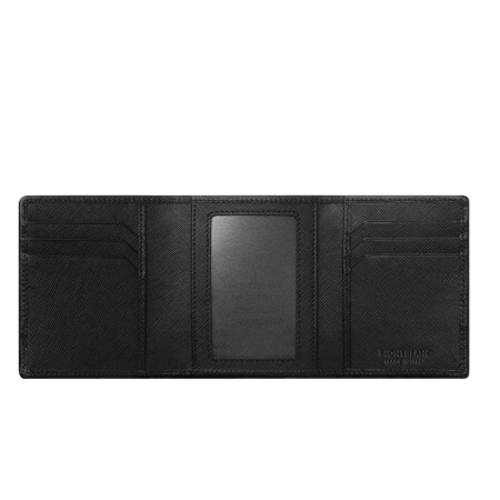 MONTBLANC TRIPLE SARTORIAL JET BLACK BUSINESS CARD HOLDER 118399