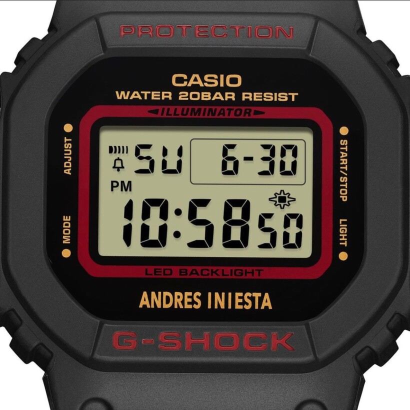 Montre G-Shock x Collaboration Andres Iniesta DW-5600AI-1ER