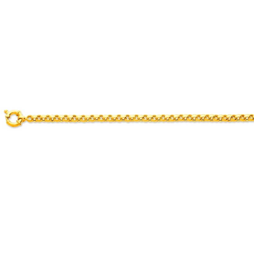 Bracelet maille Jaseron 4,80 mm, 19 cm, Or jaune 18k