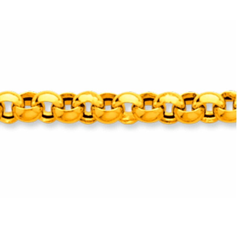 Chaîne maille Jaseron 4,20 mm, 45 cm, Or jaune 18k