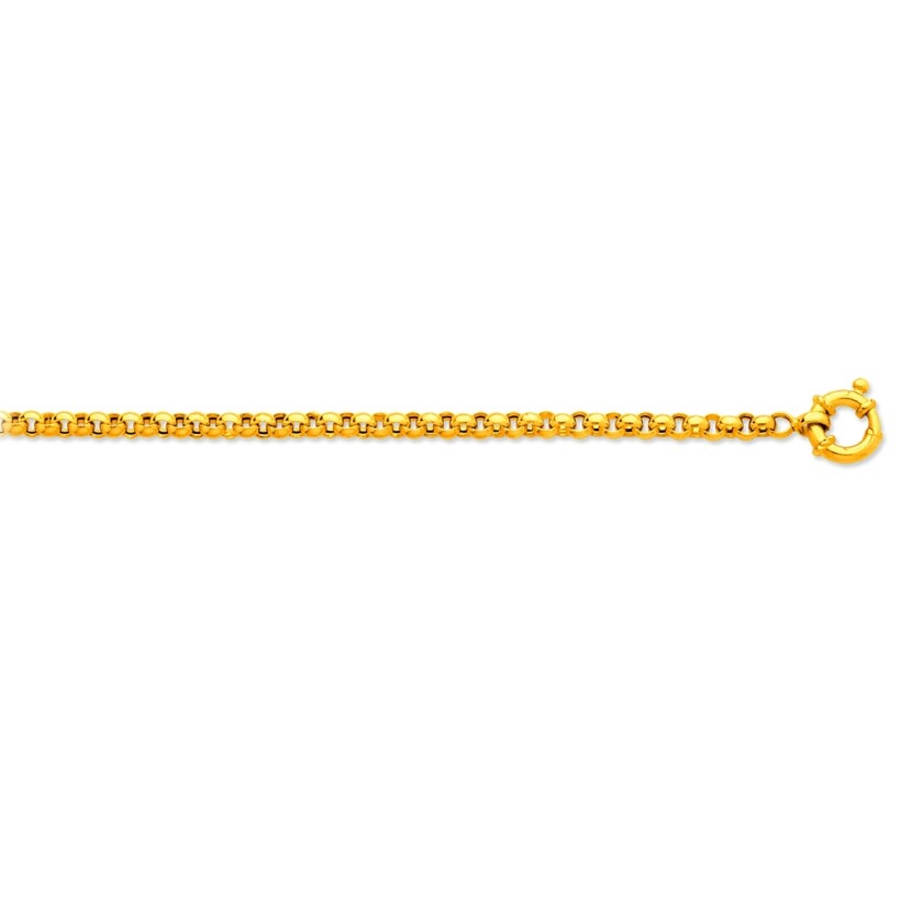 Chaîne maille Jaseron 4,20 mm, 45 cm, Or jaune 18k