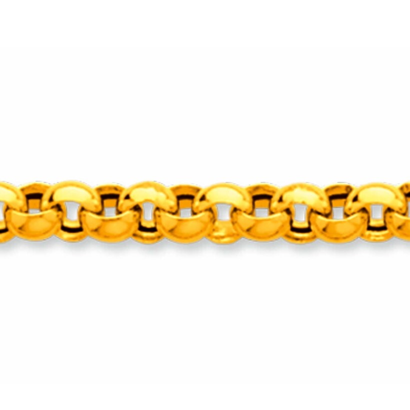 Chaîne maille Jaseron 4,80 mm, 45 cm, Or jaune 18k