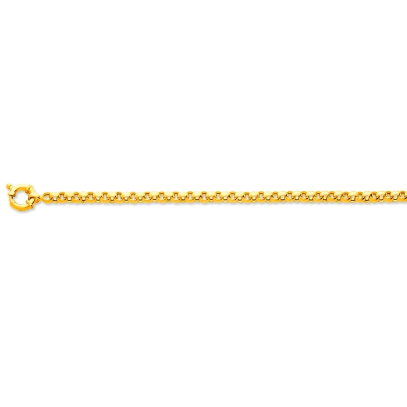 Chaîne maille Jaseron 4,80 mm, 45 cm, Or jaune 18k