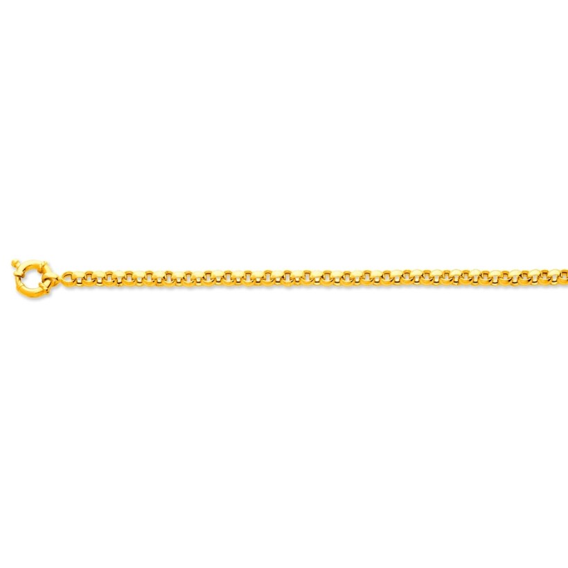 Bracelet maille Jaseron 4,20 mm, 19 cm, Or jaune 18k