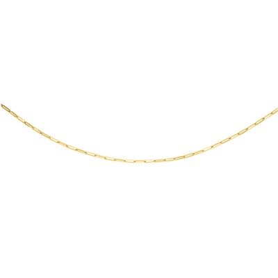 Collier maille rectangle massive, 50 cm, Or jaune 18k