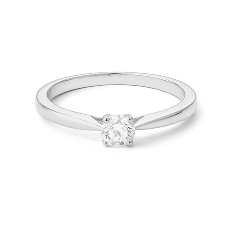 Bague en or blanc et diamant de 0.3ct