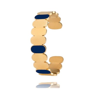 Bracelet Louise Garden Jonc Galet Marine