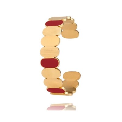 Bracelet Louise Garden Jonc Galet Prune