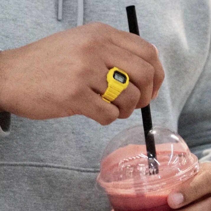 Montre-Bague G-SHOCK Nano DWN-5600 jaune vue 5