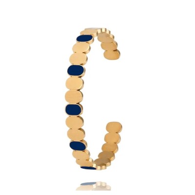 Bracelet Louise Garden Petit Jonc Galet Marine