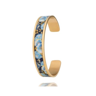 Bracelet Louise Garden Petite manchette Pivoine Bleue
