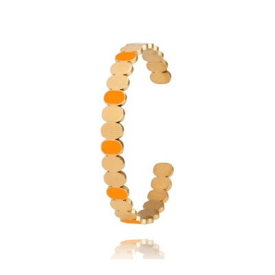 Bracelet Louise Garden Petit Jonc Galet Orange