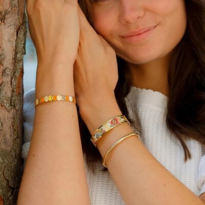 Bracelet Louise Garden Petite manchette Bouquet Automnal