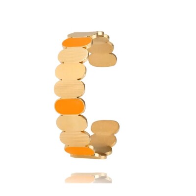 Bracelet Louise Garden Jonc Galet Orange