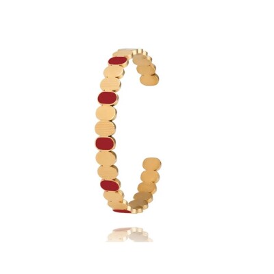 Bracelet Louise Garden Petit Jonc Galet Prune