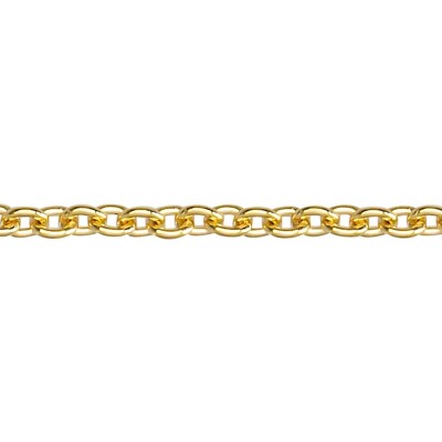 Chaîne maille Forçat ronde 1,50 mm, 45 cm, Or jaune 18k