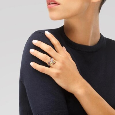 Bague Una Storia argent Ginkgo ARGENT 925/1 000E RHODIÉ