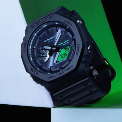 Montre G-SHOCK Black & Electro Green Bluetooth Solaire GA-B2100BEG-1A