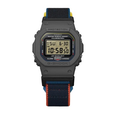 Montre G-Shock DW-5600MNC-8A2 | Édition Multicolore | Bracelet Tissu FIDLOCK®