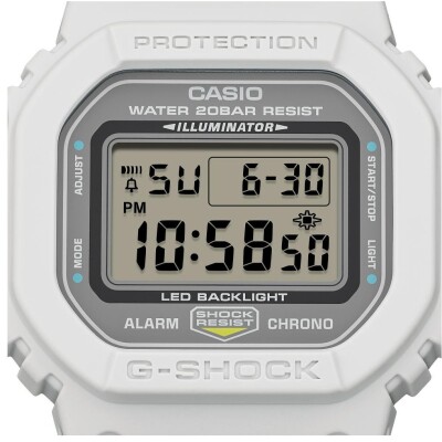 Montre G-SHOCK Gris Clair & Jaune Fluo, Bracelet Tissu FIDLOCK®, DW-5600MNC-7A8