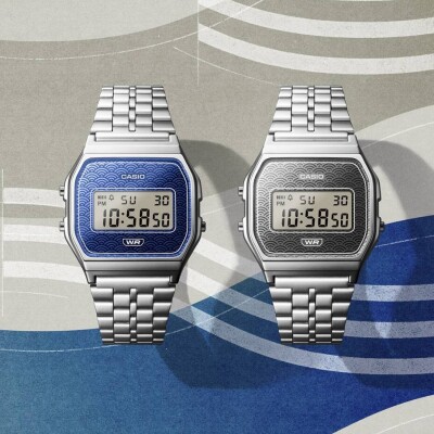 Montre CASIO Vintage SEIGAIHA Bleu A159WEVJ-7ER Made in Japan