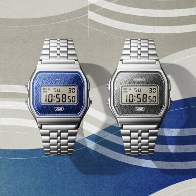 Montre CASIO Vintage SEIGAIHA Bleu A159WEVJ-2ER Made in Japan